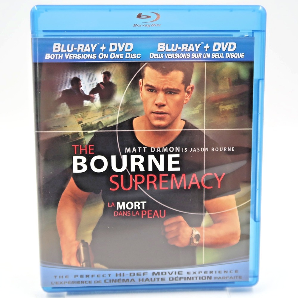 The Bourne Supremacy Blu-ray DVD 2004 Matt Damon Universal Action Movie PG